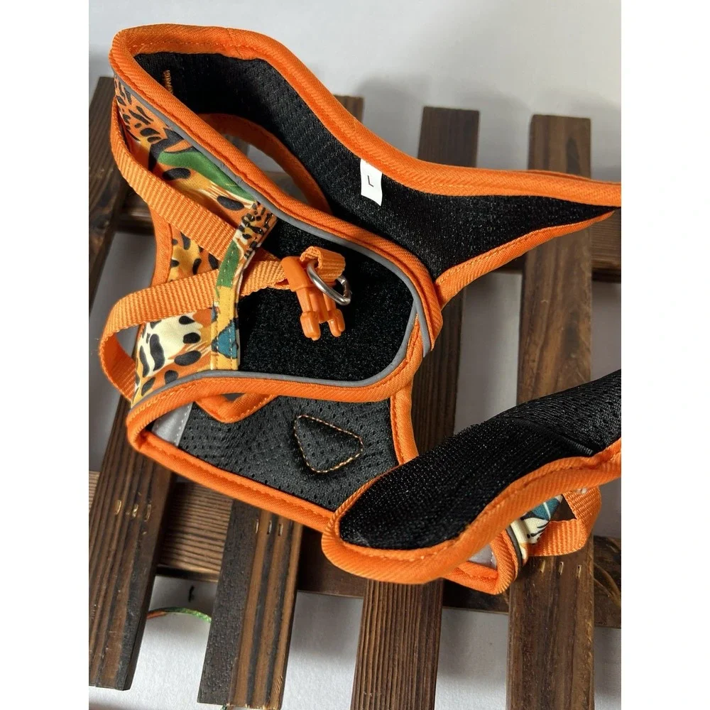 Dog Harness and Leash Set, Step-in Escape‎ Proof Adjustable Vest Harness Sz L